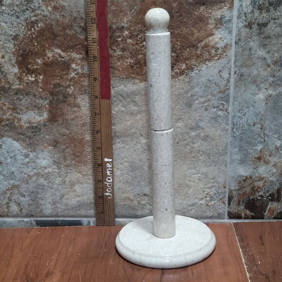 White Marble Stone Paper Towel Holder - Picture 9 of 10